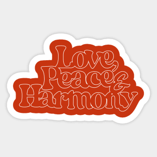 Love, Peace & Harmony (var2) Sticker